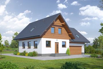  Projekt domu Gronowo 5 (KRP1977) - projekt domu parterowego z poddaszem - Zdjęcie 1