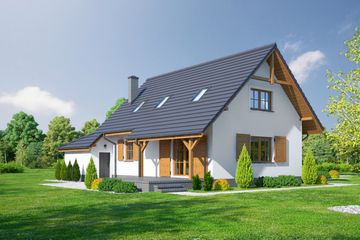  Projekt domu Zawoja mk7gx dws (KRP1983) - projekt domu parterowego z poddaszem - Zdjęcie 2