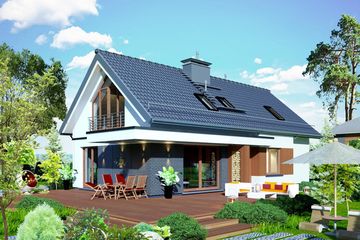  Projekt domu Domidea 57 (WAC1041) - projekt domu parterowego z poddaszem - Zdjęcie 1