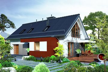  Projekt domu Domidea 57 (WAC1041) - projekt domu parterowego z poddaszem - Zdjęcie 2