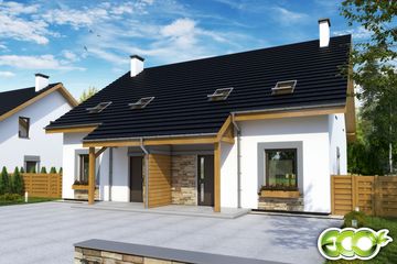  Projekt domu Azalia bez garażu bliźniak [B-BL2] (WRF1649) - projekt domu parterowego z poddaszem - Zdjęcie 5