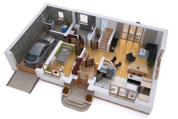  Projekt domu BW-44 wariant 4 (JGC1144) - projekt domu parterowego z poddaszem - Zdjęcie 3