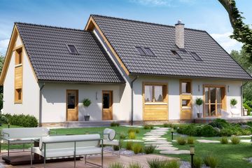  Projekt domu BW-27 wariant 3 (JGC1146) - projekt domu parterowego z poddaszem - Zdjęcie 2