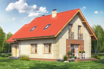  Projekt domu Pinczer 2 z garażem (WRL1018) - projekt domu parterowego z poddaszem - Zdjęcie 2