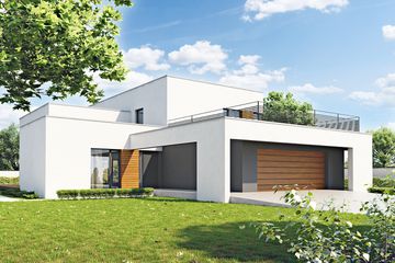  Projekt domu Efektowny D20 (WWB1015) - projekt domu z pełnym piętrem - Zdjęcie 1