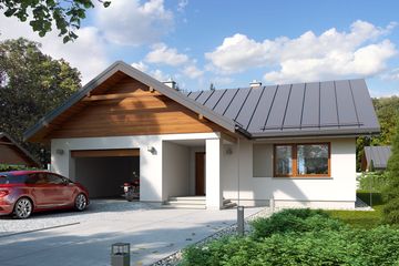  Projekt domu Niko drewniany (BSE1093) - projekt domu parterowego - Zdjęcie 1