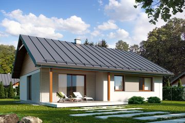  Projekt domu Niko drewniany (BSE1093) - projekt domu parterowego - Zdjęcie 2