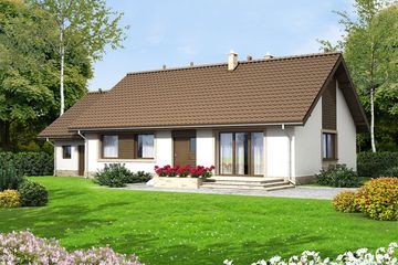  Projekt domu Mokka G1 (WOF1088) - projekt domu parterowego - Zdjęcie 2