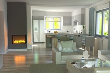 Projekt domu Ewa Gold 1A - parterowy z poddaszem dom o powierzchni 118 m², dach dwuspadowy - ujęcie 3