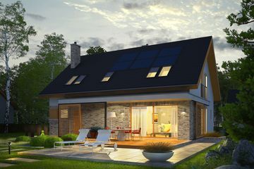 Projekt domu Logan energo - parterowy z poddaszem dom o powierzchni 139,91 m², dach dwuspadowy - ujęcie 5