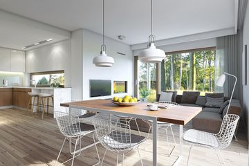  Projekt domu Dostępny 2 (WAW1079) - projekt domu parterowego z poddaszem - Zdjęcie 3