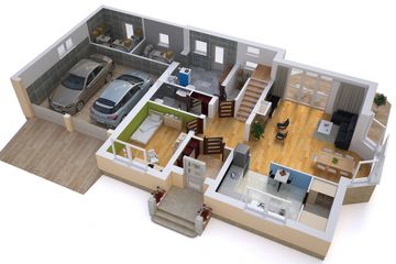  Projekt domu BW-12 garaż 2 stanowiskowy (JGC1027) - projekt domu parterowego z poddaszem - Zdjęcie 4