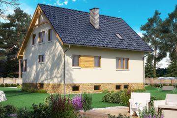  Projekt domu BW-19 wariant podp. (JGC1112) - projekt domu parterowego z poddaszem - Zdjęcie 2