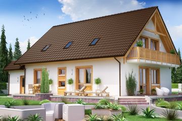  Projekt domu BW-24 z garażem (JGC1043) - projekt domu parterowego z poddaszem - Zdjęcie 3