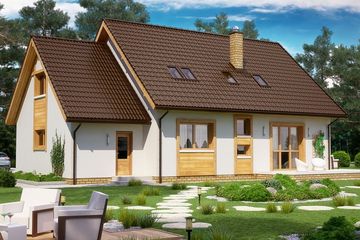  Projekt domu BW-27 wariant 6 (JGC1148) - projekt domu parterowego z poddaszem - Zdjęcie 2