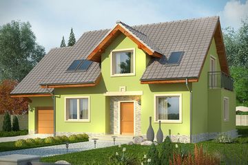  Projekt domu Marzenie (WRN1348) - projekt domu parterowego z poddaszem - Zdjęcie 1
