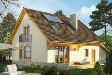  Projekt domu Wicher (WRN1349) - projekt domu parterowego z poddaszem - Zdjęcie 2