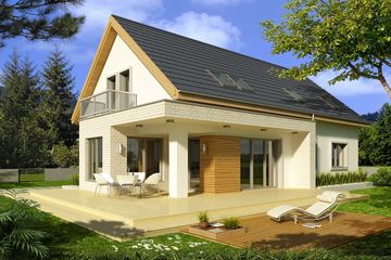  Projekt domu Antoni b (WRD2538) - projekt domu parterowego z poddaszem - Zdjęcie 1