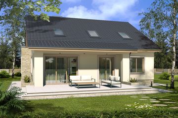 Projekt domu Małgosia bb - parterowy dom o powierzchni 101,80 m², dach dwuspadowy - ujęcie 2