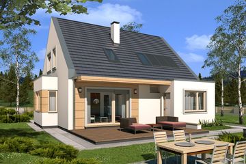  Projekt domu Vivien b (WRD2569) - projekt domu parterowego z poddaszem - Zdjęcie 3