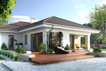  Projekt domu Aksamit 4 (BSA2057) - projekt domu parterowego - Zdjęcie 3