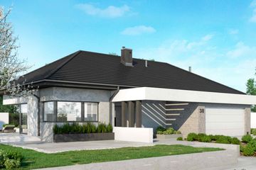  Projekt domu HomeKoncept 38 (KRX1043) - projekt domu parterowego - Zdjęcie 1