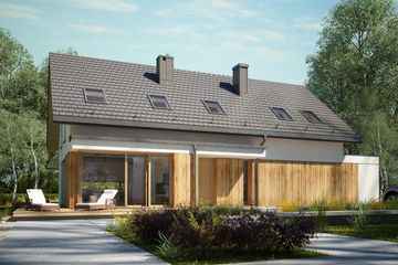  Projekt domu Dla Globtrotera 2 (KKD1005) - projekt domu parterowego z poddaszem - Zdjęcie 1