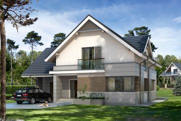  Projekt domu Jaspis 4 (BSA1573) - projekt domu parterowego z poddaszem - Zdjęcie 3