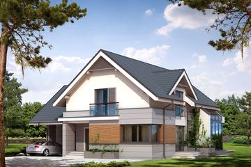  Projekt domu Jaspis (BSA1531) - projekt domu parterowego z poddaszem - Zdjęcie 3