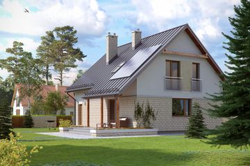  Projekt domu Jeżyna 3 (BSA1970) - projekt domu parterowego z poddaszem - Zdjęcie 4