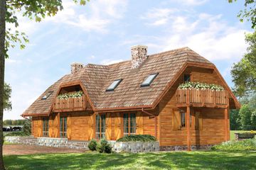  Projekt agroturystyczny Jowisz dr-S Pensjonat, Hotel, Dom weselny (BSA1267) - projekt agroturystyczny parterowego z poddaszem - Zdjęcie 4