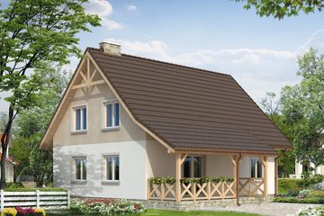  Projekt domu Kawka 5 (BSA1367) - projekt domu parterowego z poddaszem - Zdjęcie 4