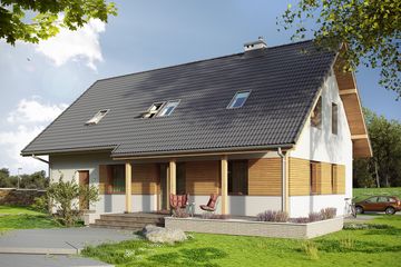  Projekt domu Kulczyk (BSA2037) - projekt domu parterowego z poddaszem - Zdjęcie 2