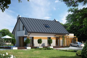  Projekt domu Len (BSA1586) - projekt domu parterowego z poddaszem - Zdjęcie 3