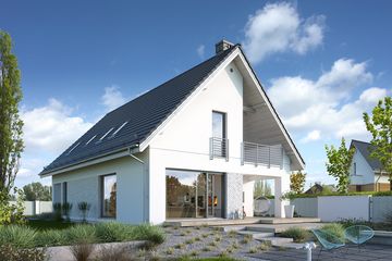  Projekt domu Dostępny 3 (WAW1080) - projekt domu parterowego z poddaszem - Zdjęcie 2