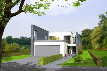  Projekt domu MD-23 (dom z lokalem usługowym i pomieszczeniem hobby) (KKA1024) - projekt domu z pełnym piętrem - Zdjęcie 3