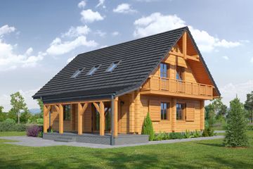  Projekt domu Brzeg średni 15 dw (KRP1991) - projekt domu parterowego z poddaszem - Zdjęcie 2