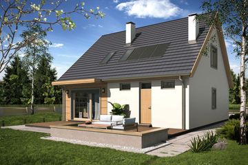  Projekt domu Eryk classic a (WRD2580) - projekt domu parterowego z poddaszem - Zdjęcie 1