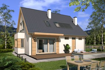  Projekt domu Eryk classic b (WRD2584) - projekt domu parterowego z poddaszem - Zdjęcie 1