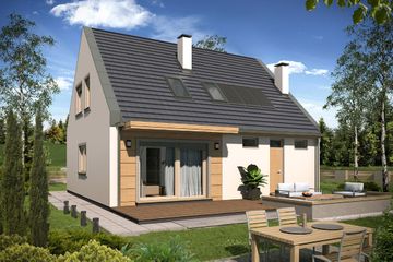  Projekt domu Eryk modern b (WRD2586) - projekt domu parterowego z poddaszem - Zdjęcie 4