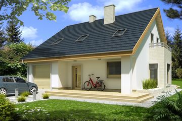  Projekt domu Jaś a (WRD2589) - projekt domu parterowego z poddaszem - Zdjęcie 2