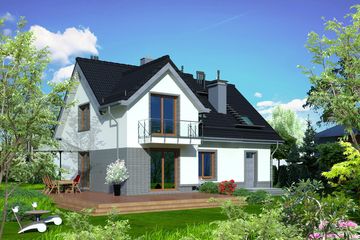  Projekt domu Domidea 52 w3 (WAC1044) - projekt domu parterowego z poddaszem - Zdjęcie 2