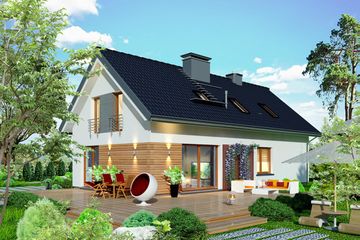  Projekt domu Domidea 60 dG w2 (WAC1045) - projekt domu parterowego z poddaszem - Zdjęcie 1