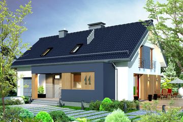  Projekt domu Domidea 60 dG w2 (WAC1045) - projekt domu parterowego z poddaszem - Zdjęcie 2