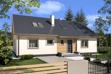  Projekt domu Katia a1g (WRD2602) - projekt domu parterowego z poddaszem - Zdjęcie 1