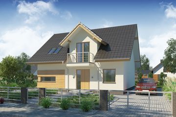  Projekt domu August 3 PS (WRW1278) - projekt domu parterowego z poddaszem - Zdjęcie 1