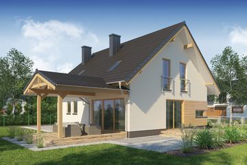  Projekt domu August 3 PS (WRW1278) - projekt domu parterowego z poddaszem - Zdjęcie 4