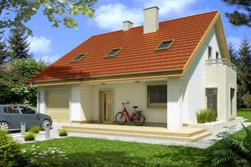  Projekt domu Jaś b (WRD2619) - projekt domu parterowego z poddaszem - Zdjęcie 3