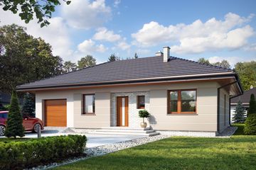  Projekt domu Galia drewniana (BSE1095) - projekt domu parterowego - Zdjęcie 1