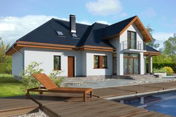  Projekt domu Dijon V DCP234d (WOB1639) - projekt domu parterowego z poddaszem - Zdjęcie 6